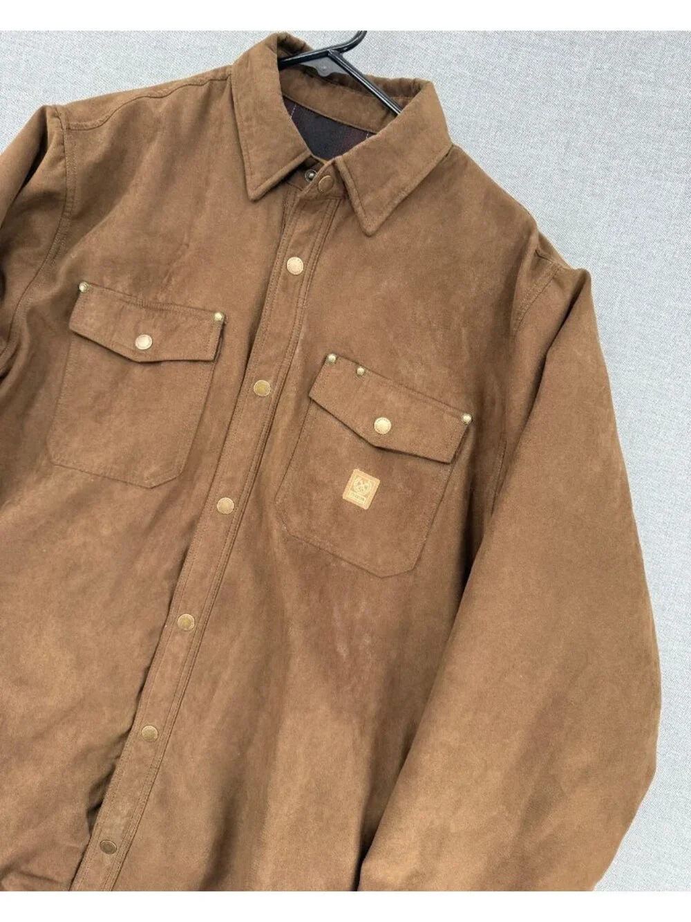 Dixxon Casper Jacket Mens LT Suede Snap Buttons Chore Barn